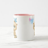 Liebe niedliche Katze Zweifarbige Tasse (Mittel)