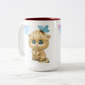 Liebe niedliche Katze Zweifarbige Tasse (Vorderseite Links)