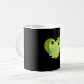 Liebe| Niedliche Kawaii Frosch Herzgeschenke Kaffeetasse (Vorderseite Links)