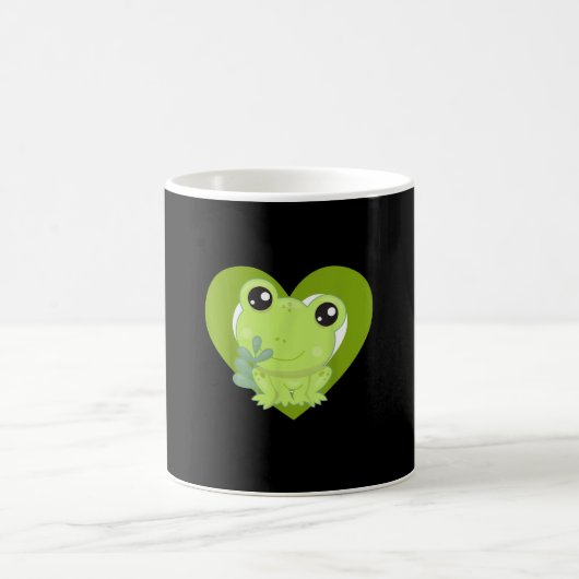 Liebe| Niedliche Kawaii Frosch Herzgeschenke Kaffeetasse (Mittel)