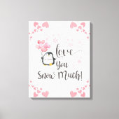 Liebe - Niedliche Kinder Pinguin Personalisiert Leinwanddruck (Vorderseite)