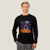 Liebe Niedliche Mops? Wirf dich in den Halloween-K Tri-Blend Shirt (Volle Vorderseite)