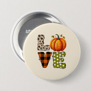 LIEBE - Niedliche Pumpkin & Polka Dot Letters Button