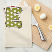 LIEBE - Niedliche Pumpkin & Polka Dot Letters Geschirrtuch (Viertel Falte)