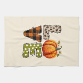LIEBE - Niedliche Pumpkin & Polka Dot Letters Geschirrtuch (Horizontal)