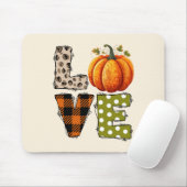 LIEBE - Niedliche Pumpkin & Polka Dot Letters Mousepad (Mit Mouse)