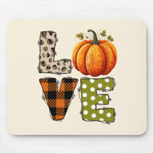 LIEBE - Niedliche Pumpkin & Polka Dot Letters Mousepad