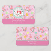 Liebe Niedliche rosa Visitenkarte nähen (Vorne/Hinten)