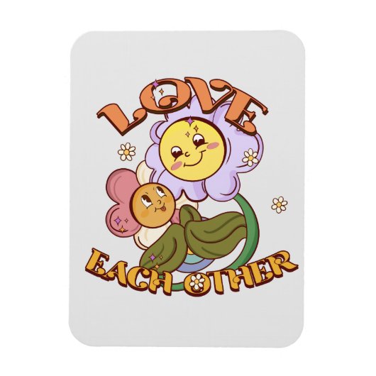 Liebe - Niedliche und lebendige Blume Magnet (Vertikal)