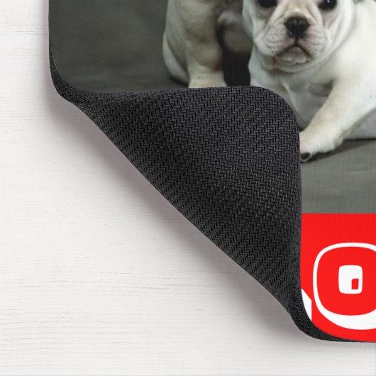 Liebe Niedlichen Französisch Bulldog Welpe Hund Mo Mousepad (Ecke)