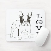 Liebe Niedlichen Französisch Bulldog Welpe Hund Mo Mousepad (Mit Mouse)