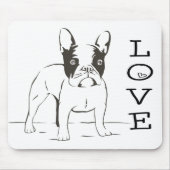 Liebe Niedlichen Französisch Bulldog Welpe Hund Mo Mousepad (Vorne)