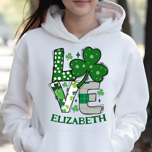 Liebe Niedlicher Grüner St. Patrick's Day Personal Hoodie