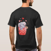 Liebe niedlicher Valentinelefant T-Shirt (Rückseite)