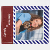 Liebe Niedlicher Welpenhund Lover Personalisieren Fleecedecke (Vorderseite (Horizontal))