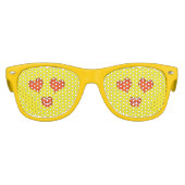 Liebe niedliches Herz Eyes Emoji Gelb Sonnenbrille (Vorderseite)