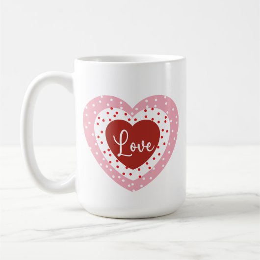 Liebe niedliches Herz Kaffeetasse (Links)