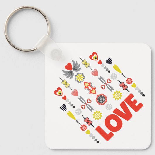 LIEBE Niedliches Minimalistisches Jubiläum Schlüsselanhänger (Vorderseite)