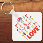 LIEBE Niedliches Minimalistisches Jubiläum Schlüsselanhänger (Vorderseite)