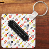 LIEBE Niedliches Minimalistisches Jubiläum Schlüsselanhänger (Rückseite)