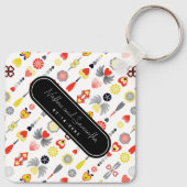 LIEBE Niedliches Minimalistisches Jubiläum Schlüsselanhänger (Rückseite)