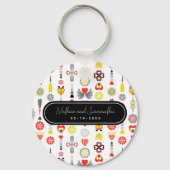 LIEBE Niedliches Minimalistisches Jubiläum Schlüsselanhänger (Rückseite)