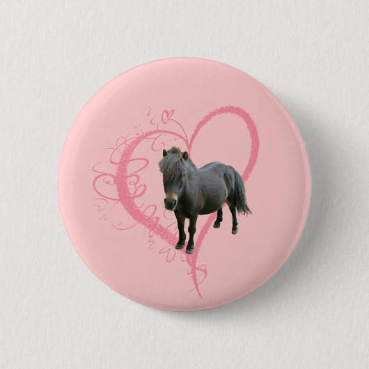 Liebe-niedliches Pony Button (Vorderseite)