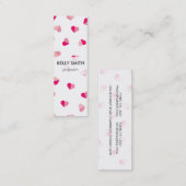 Liebe-niedliches rosa Herz-Muster Mini Visitenkarte (Vorne/Hinten)