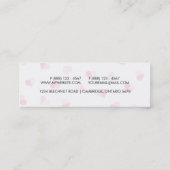 Liebe-niedliches rosa Herz-Muster Mini Visitenkarte (Rückseite)