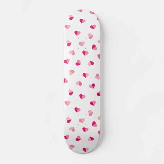 Liebe-niedliches rosa Herz-Muster Skateboard (Vorderseite)