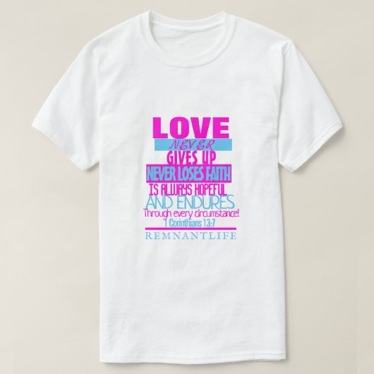 LIEBE NIEMALS T-Shirt (Design vorne)