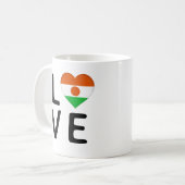Liebe - Nigerflagge Kaffeetasse (Vorderseite Links)