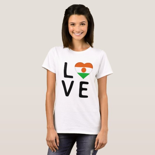 Liebe - Nigerflagge T-Shirt (Vorne ganz)