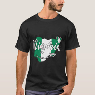 Liebe Nigeria Map Niedlich Heart Graphic Patriotic T-Shirt