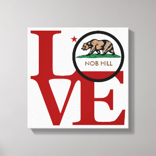 LIEBE Nob Hill Art Leinwanddruck