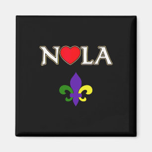Liebe Nola New Orleans Fleur De Lis Herz Nola Magnet