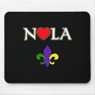 Liebe Nola New Orleans Lilie Heart Nola Mousepad
