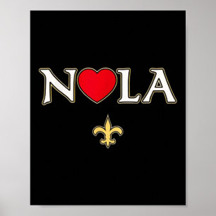 Liebe Nola New Orleans Lilie Heart Nola Poster