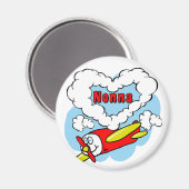 Liebe Nonna kids Flugzeug Magnet (Vorderseite/Rückseite)