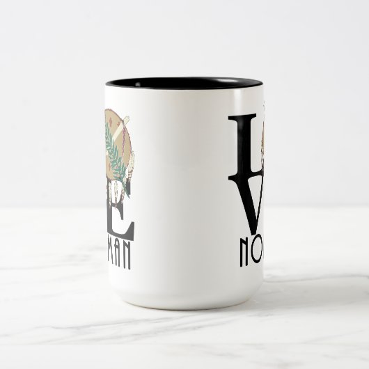 LIEBE Norman Oklahoma 15oz Zweifarbige Tasse (Mittel)
