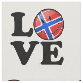 Liebe Norwegen Lächelfahne Stoff (Nahaufnahme)