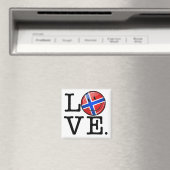 Liebe Norwegen lächelnde Flagge Magnet (In Situ (Geschirrspüler))