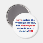 Liebe Norwegen Magnet (Vorderseite/Rückseite)
