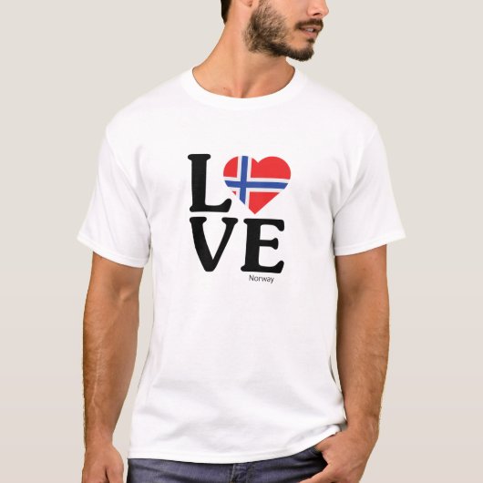Liebe Norwegen T-Shirt (Vorderseite)