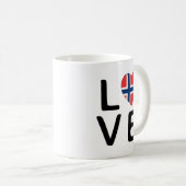 Liebe - Norwegische Flagge Kaffeetasse (VorderseiteRechts)