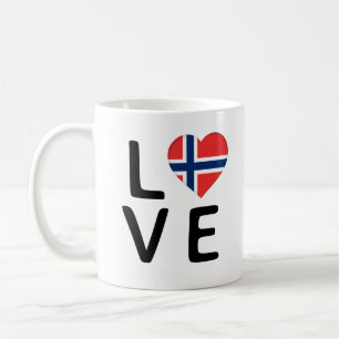 Liebe - Norwegische Flagge Kaffeetasse