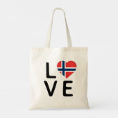 Liebe - Norwegische Flagge Tragetasche (Rückseite)
