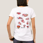 Liebe Note Hearts T - Shirt (Rückseite)