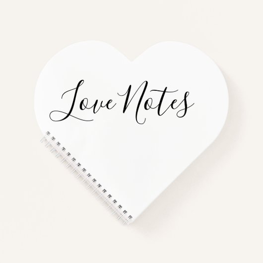 Liebe Notes Heart Shaped Notebook Notizblock (Vorderseite)