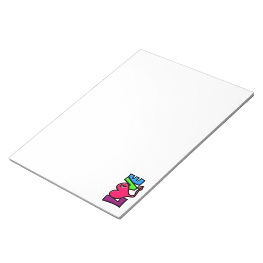 Liebe Notizblock (angewinkelt)